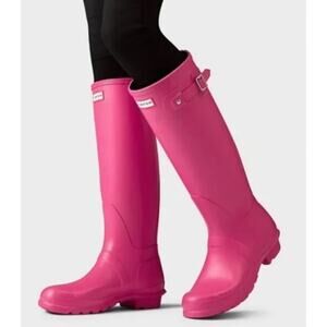 Hunter Rain Boots Matte Hot Pink Size 8 Good condition